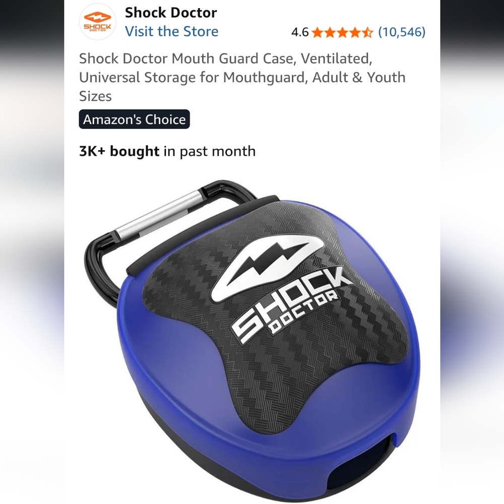 Shock Doctor Mouthguard + Case BOTH BRAND NEWβ (Size Adult/Children 11+ Yrs Old) - Picture 9 of 14